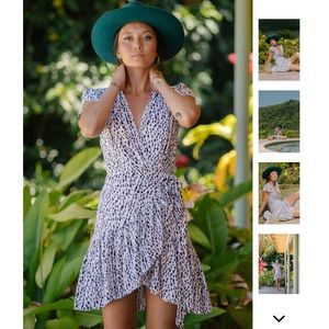 XIX Palms - wrap dress - Siesta Key party dress black and white - NWT - size S